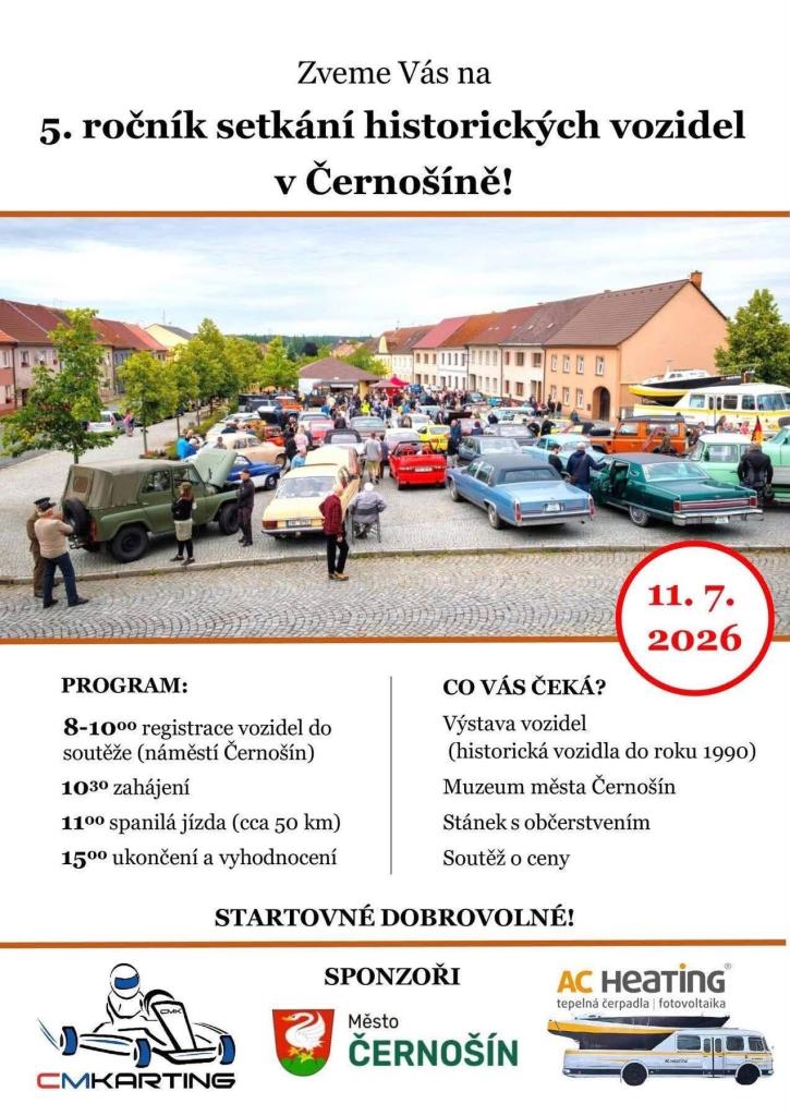 Setkání historických vozidel v&nbsp;Černošíně 