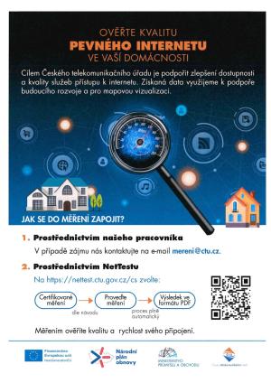 Ověření kvality pevného internetu