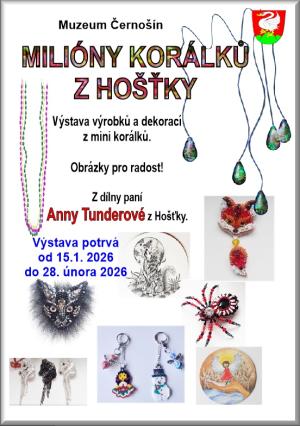 Výstava korálů z Hošťky